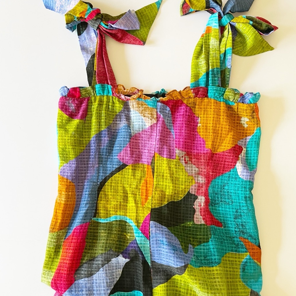 Marie Oliver Maya Printed Seersucker Midi Dress in Jewel - Picture 4 of 13